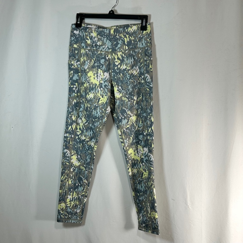 DKNY Sport Women's Active Leggings Abstract Print‎ High Waist Pockets Size M